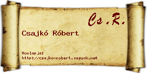 Csajkó Róbert névjegykártya